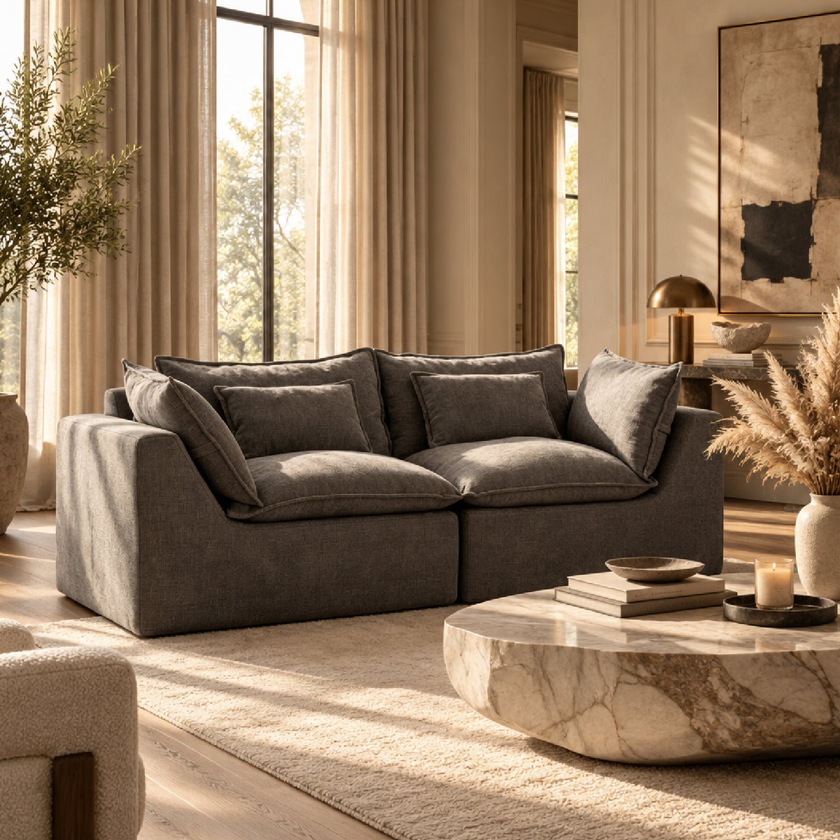 Modern European furniture - Cloud Couch Modular Sofa - www.oroa.com