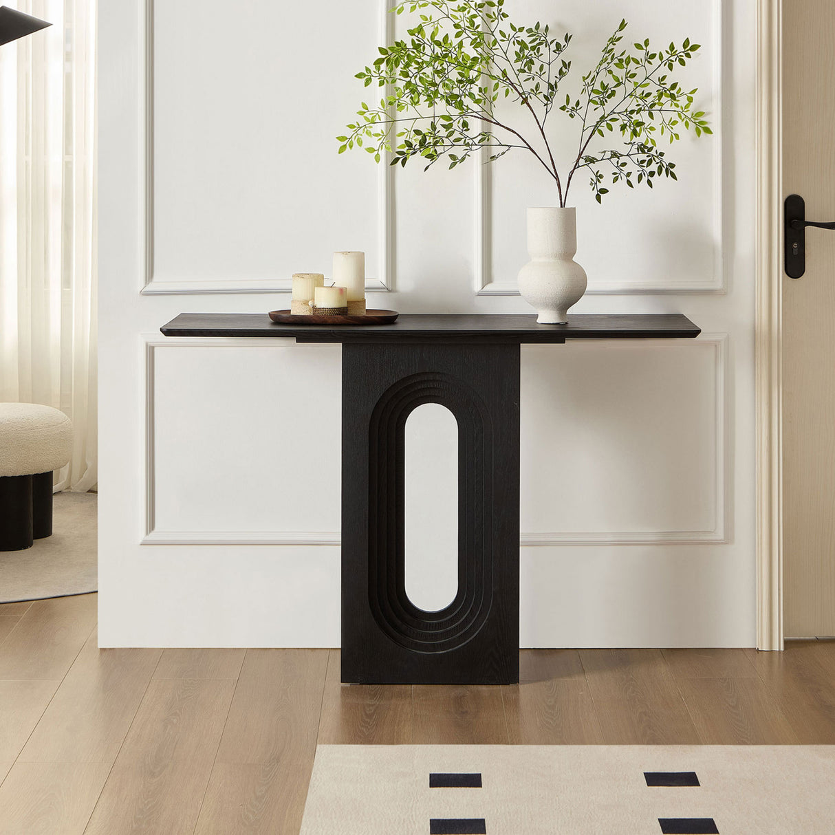 Black Loopback Console Table | OROA