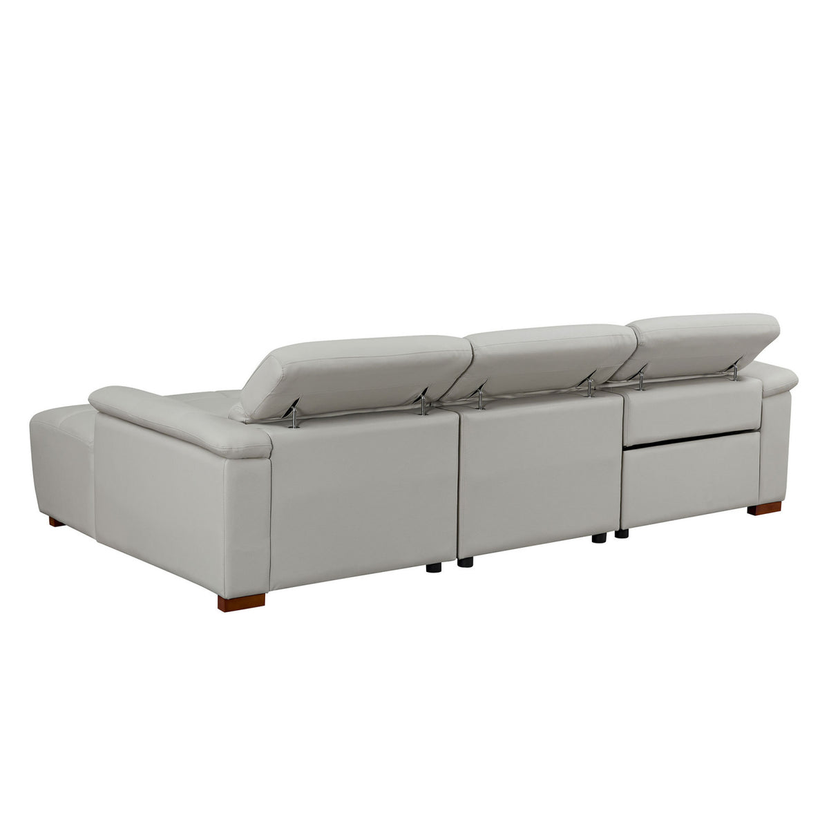 Modern Genuine Leather Electric Reclining L-Shaped Sofa | OROA