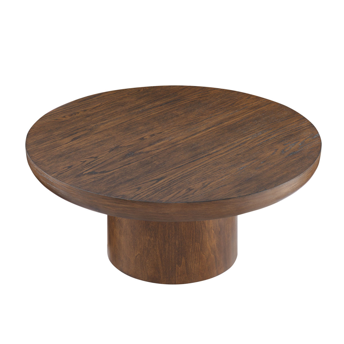 Wood Veneer Round Coffee Table | OROA