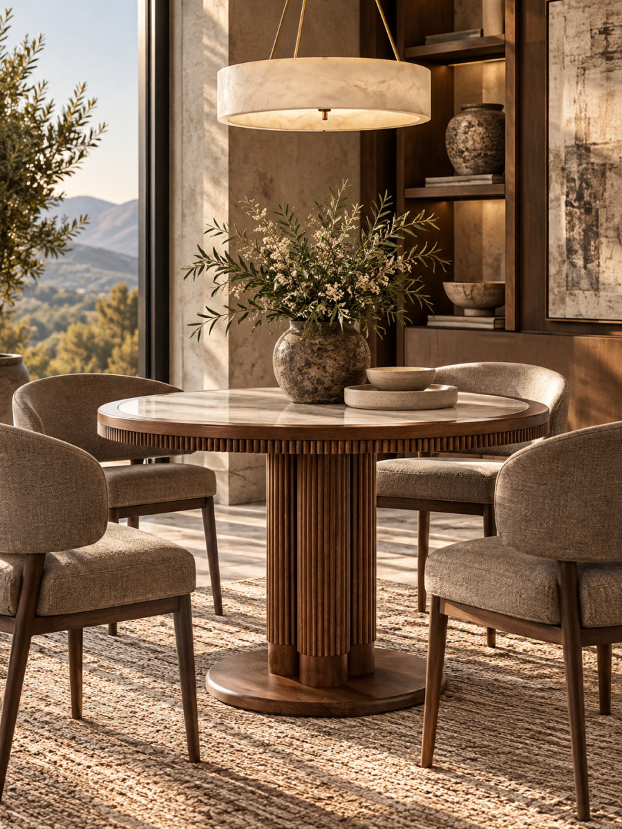 Modern European furniture - Mid-Century Round Dining Table - www.oroa.com