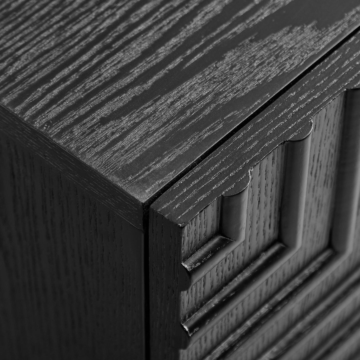 Black Wooden Nightstand Set (2) | OROA