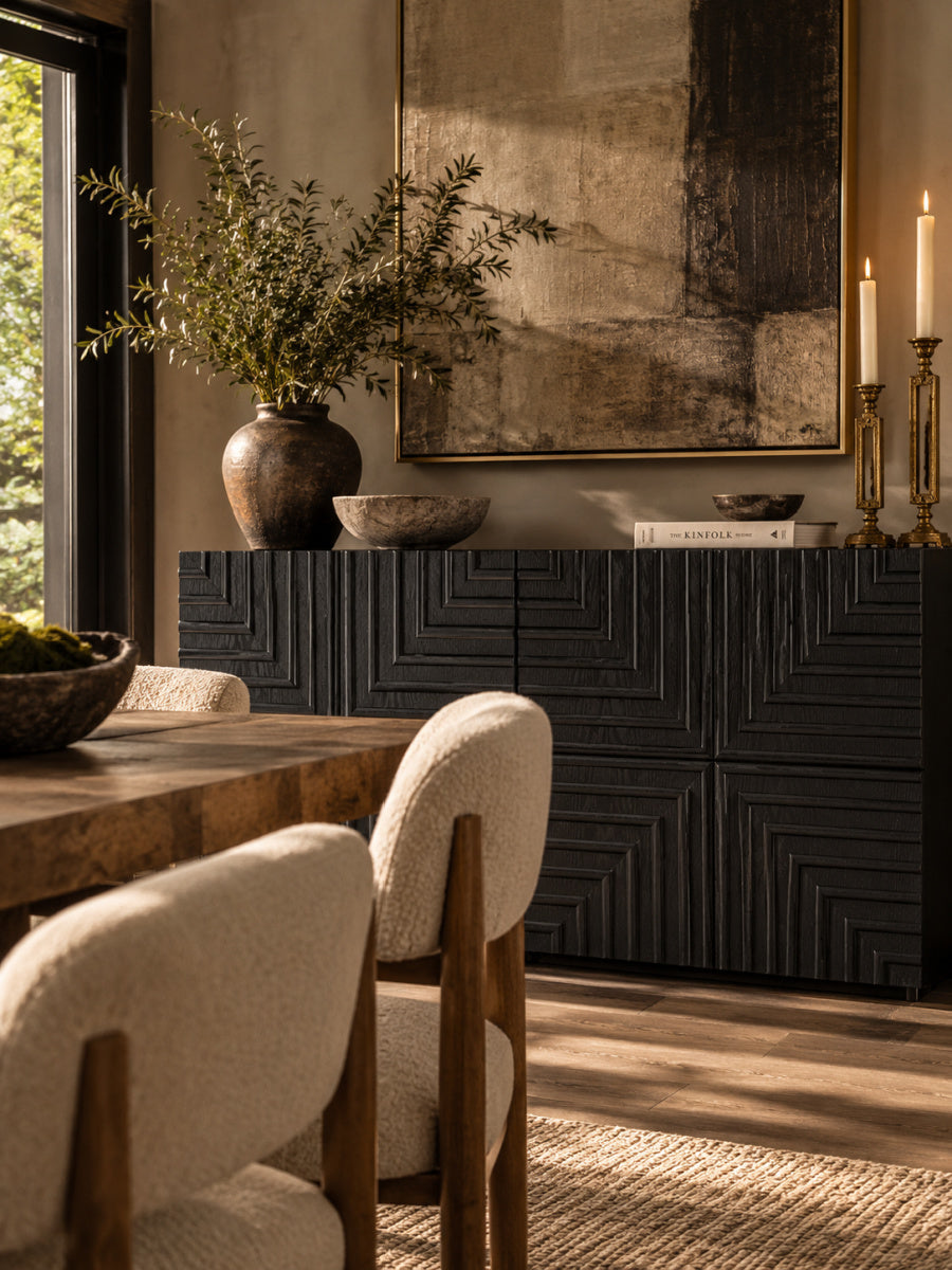 Black Wooden Nightstand Set (2) | OROA
