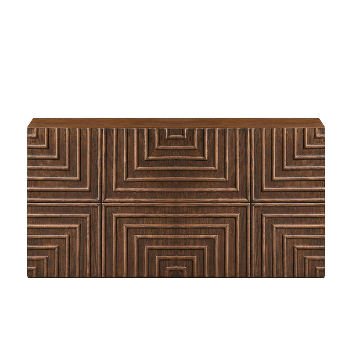 Modern European furniture - Geometric Embossed Relief Nightstand - www.oroa.com