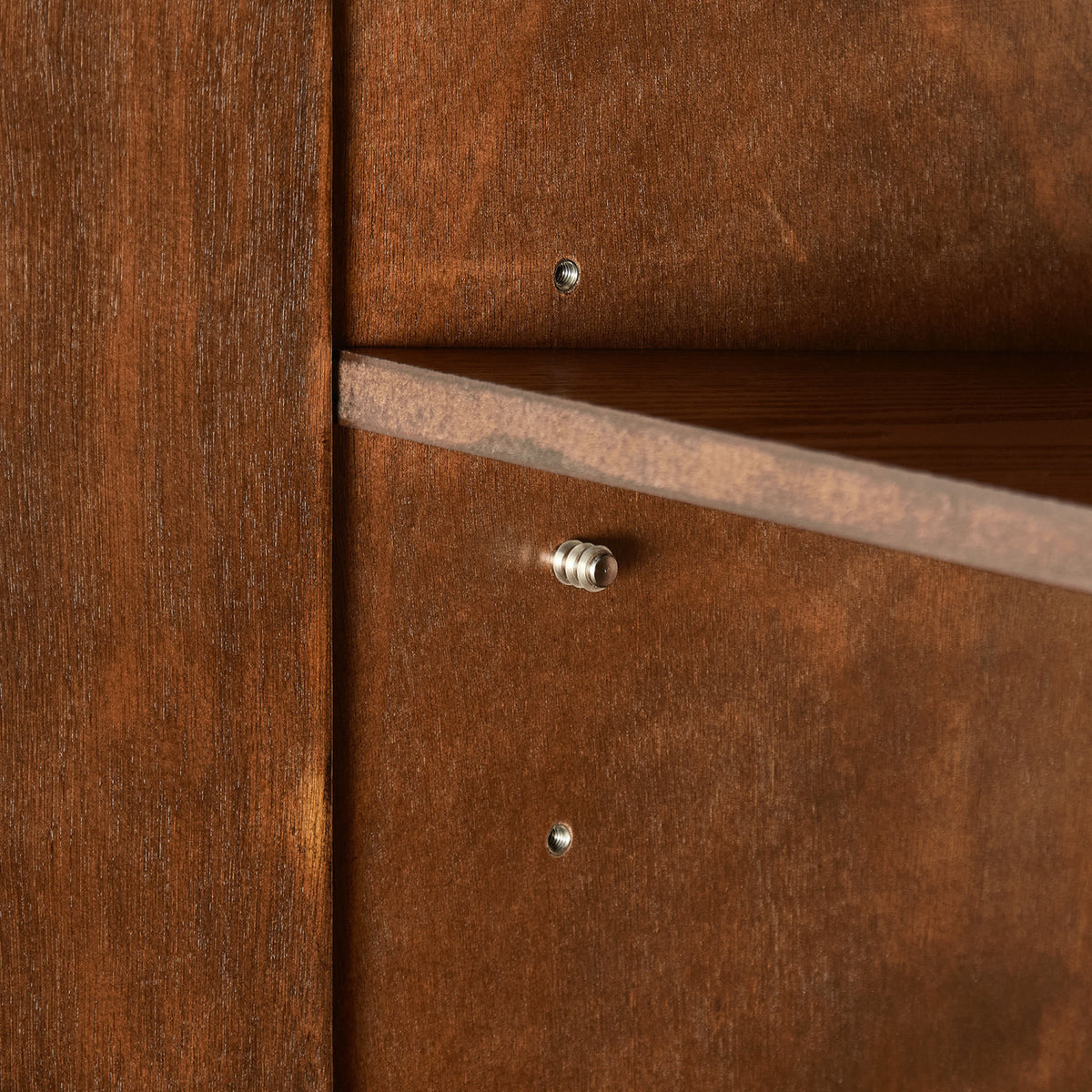 Modern European furniture - Geometric Embossed Relief Nightstand - www.oroa.com
