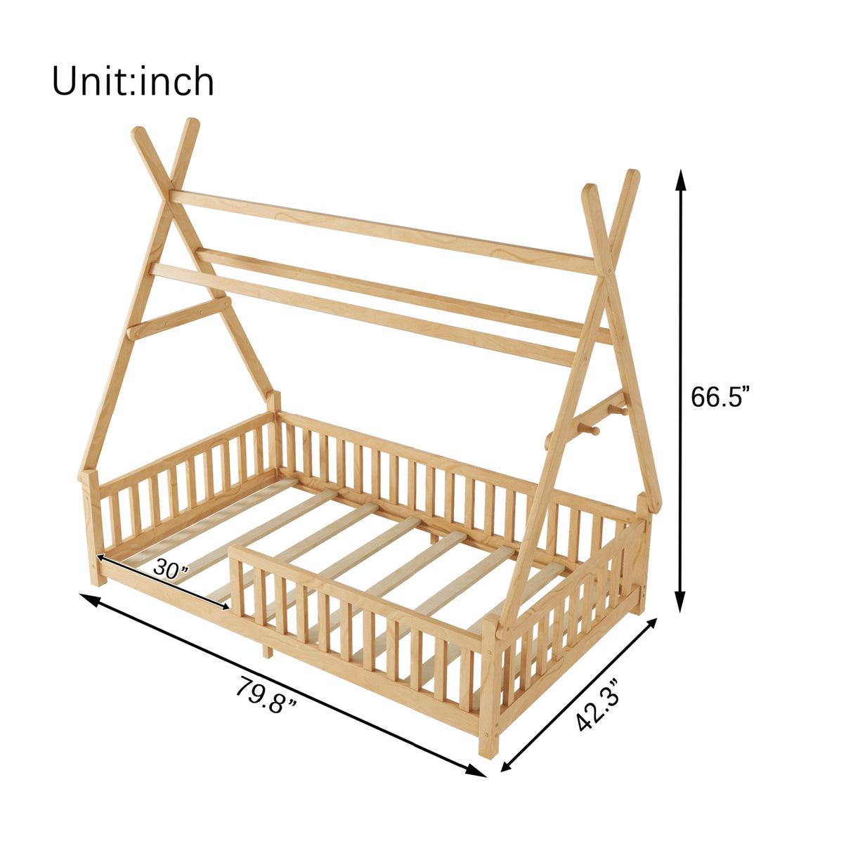 Twin House Bed with Light | OROA Kids