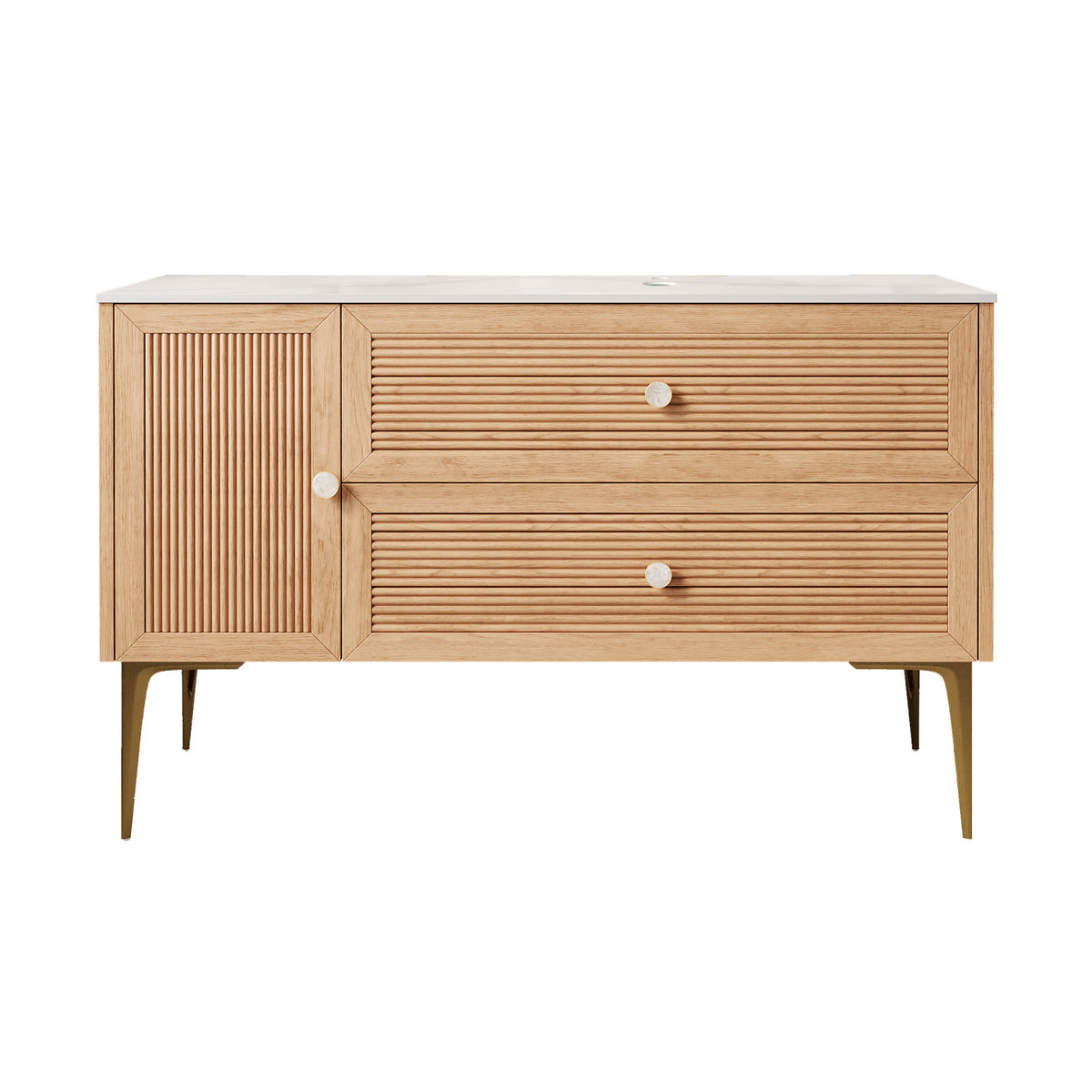 Light Oak Bathroom Vanity Cabinet | OROA
