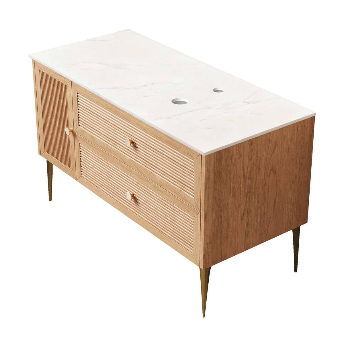 Light Oak Bathroom Vanity Cabinet | OROA