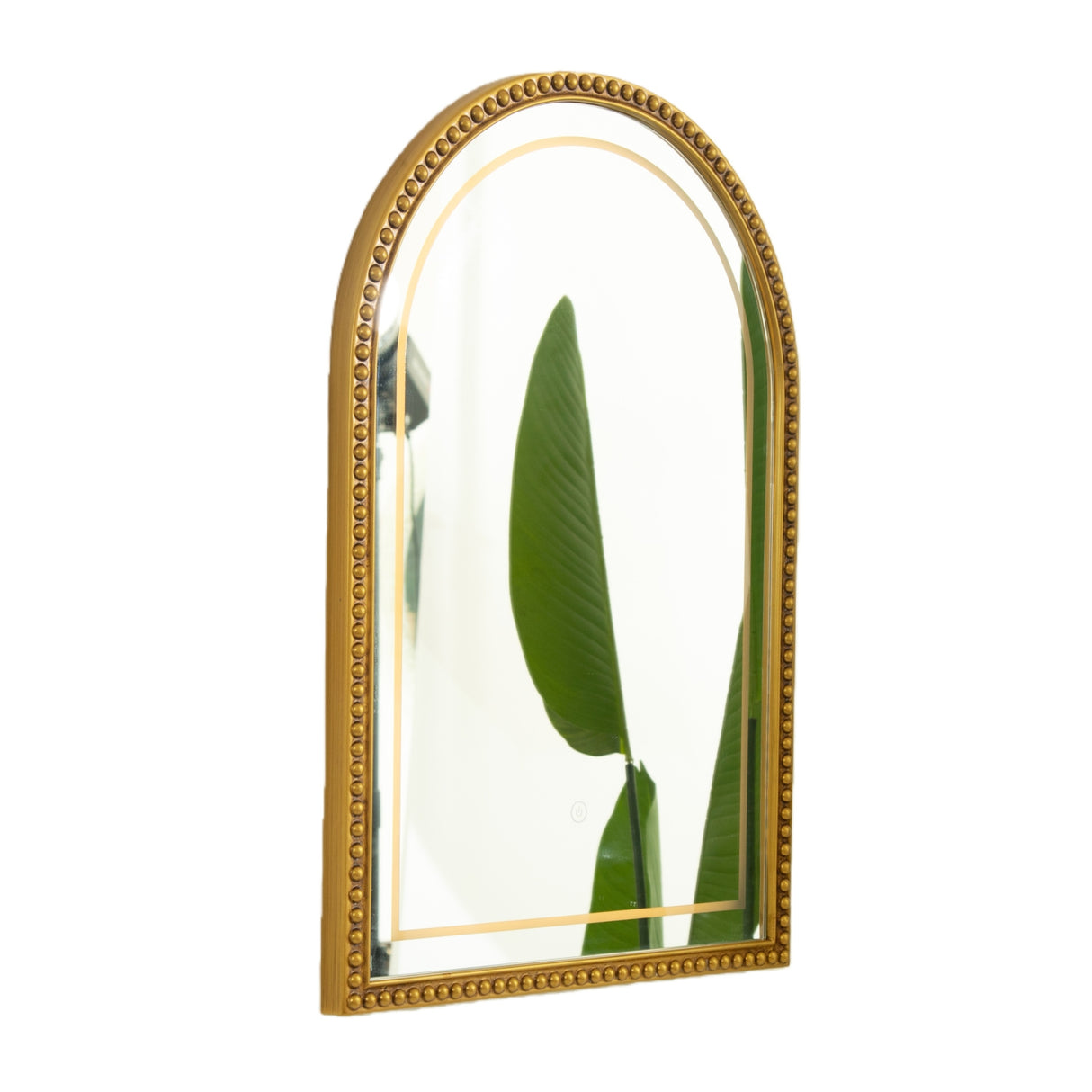 Avri Golden Beaded Wall Mirror | OROA