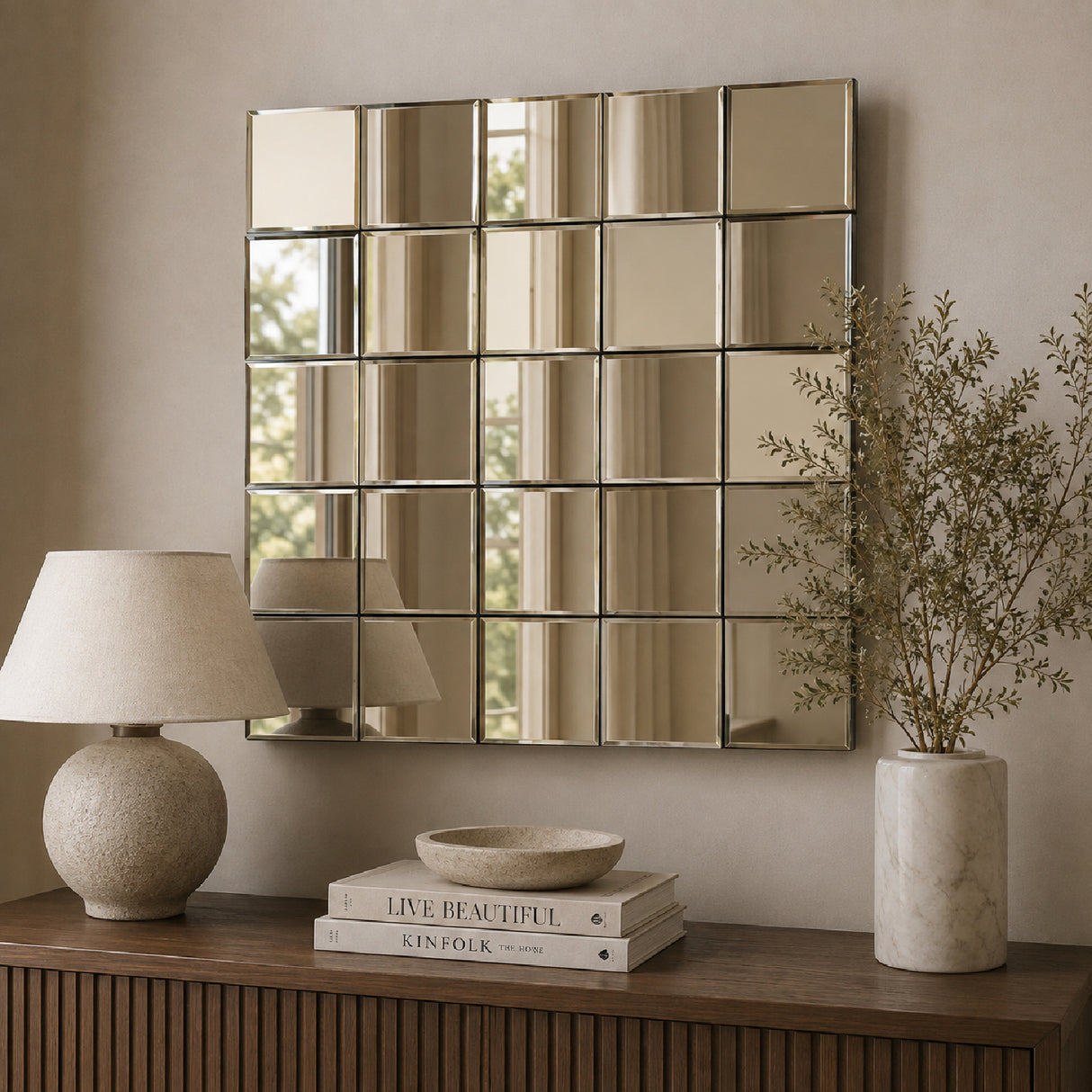 3D Square Splicing Plash Mirror | OROA