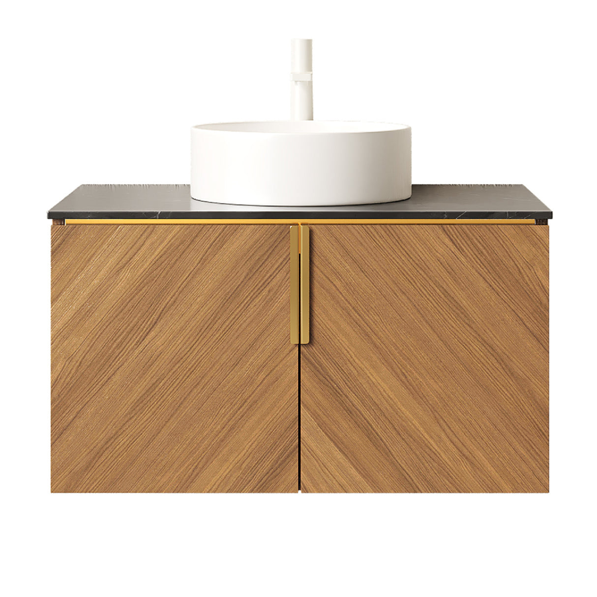 Oakwood Wall-Mounted Bathroom Vanity with Sink | OROA