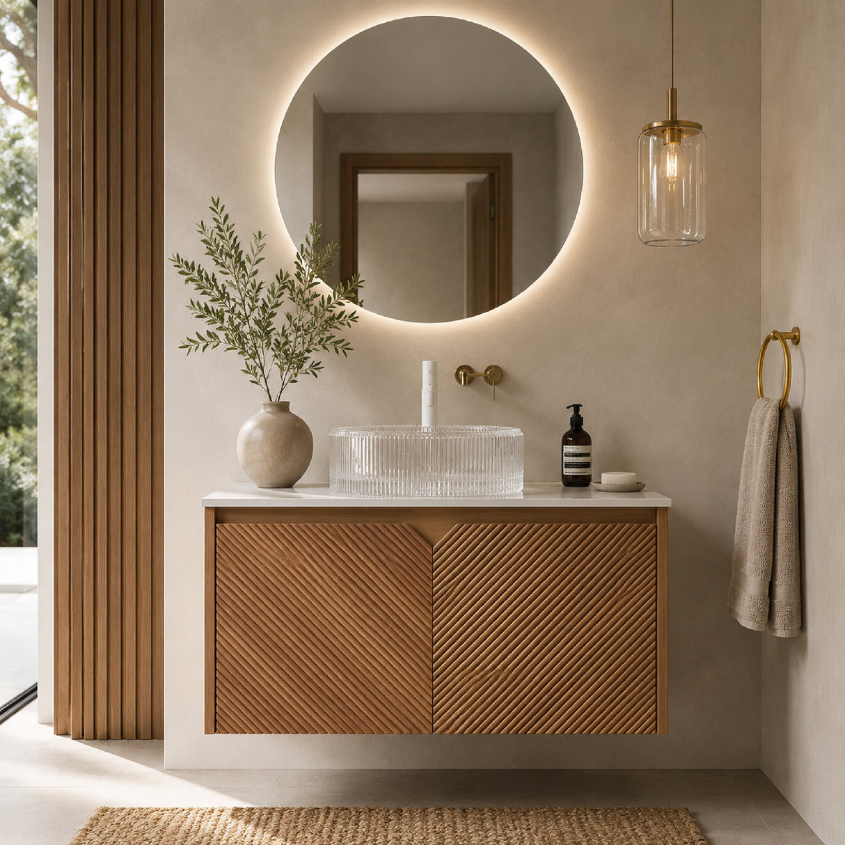 Modern Floating Bathroom Vanity with Sink | OROA