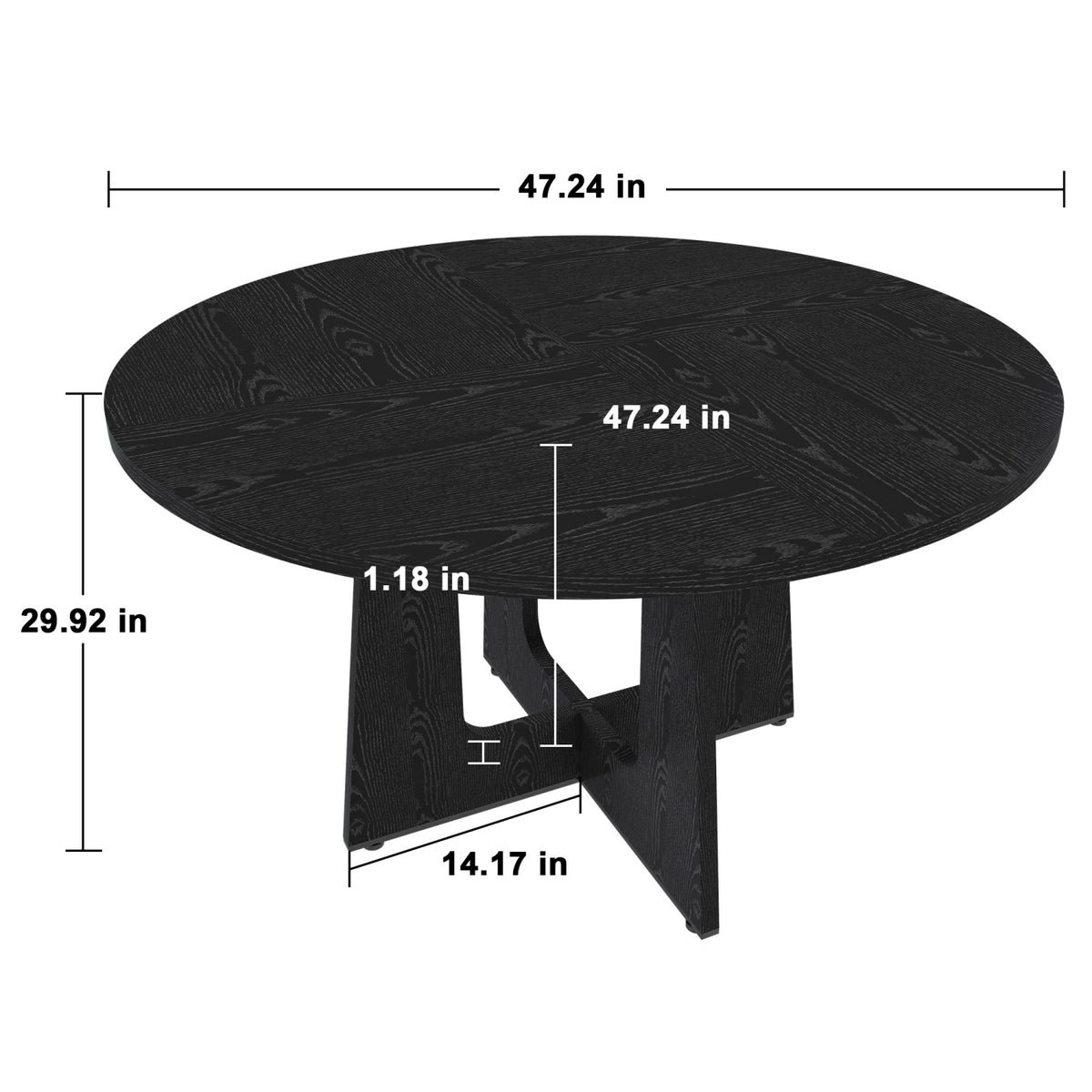 Spiced Black Round Dining Table | OROA