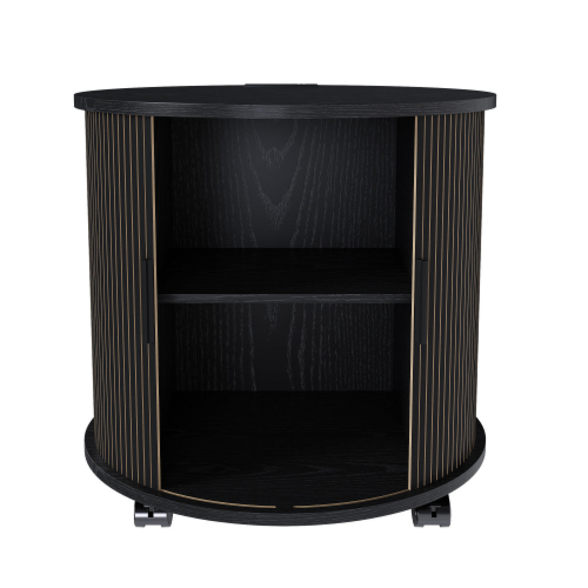 Modern Cylinder Nightstand with Charging Station | OROA