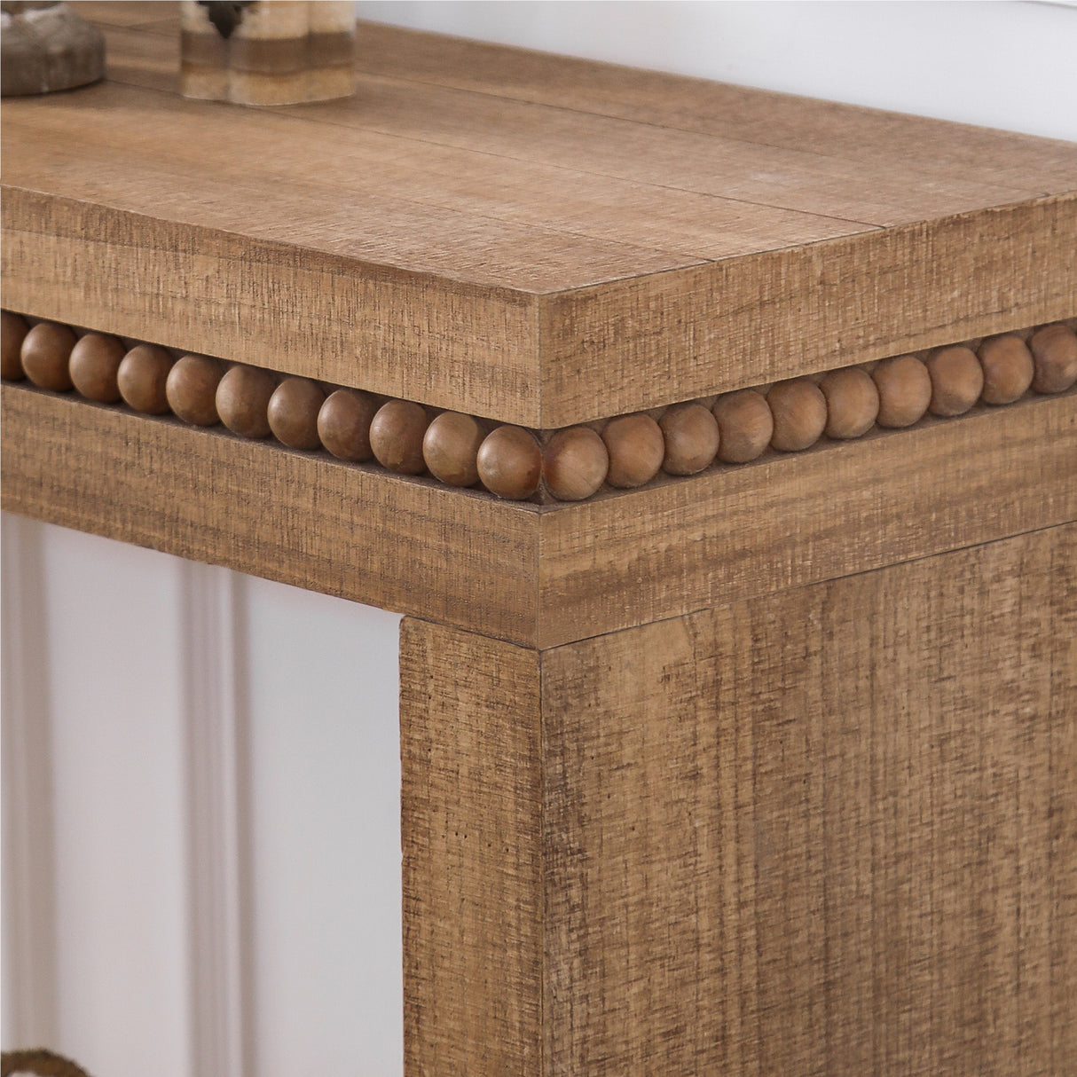 Beaded Accent Wood Console Table | OROA