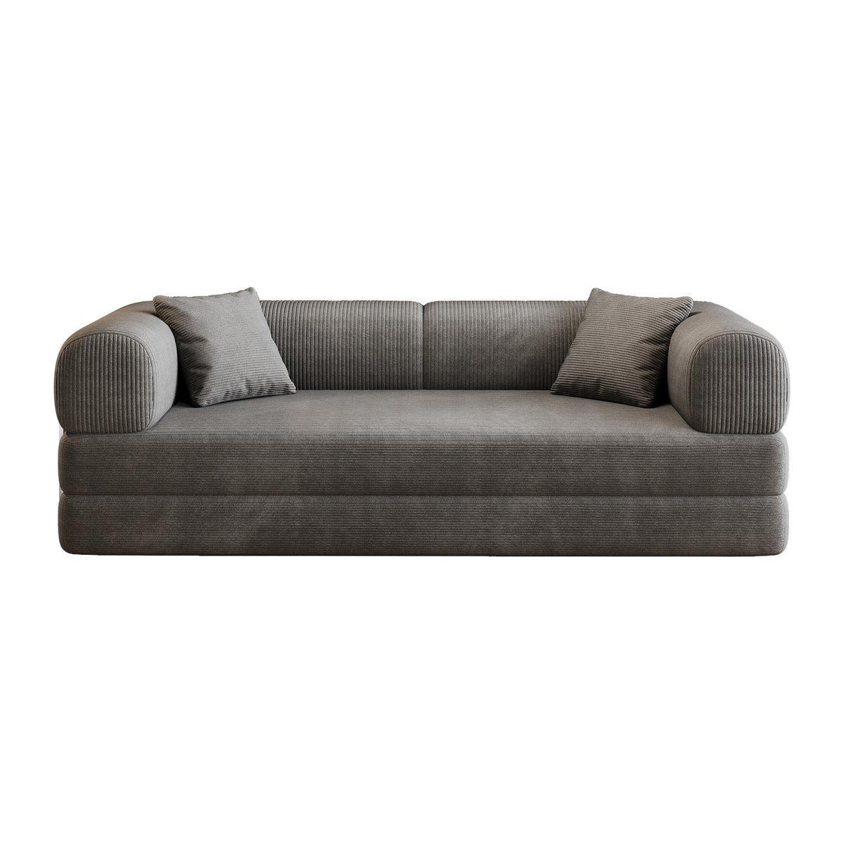 Gray Fabric Convertible Sofa Bed | OROA