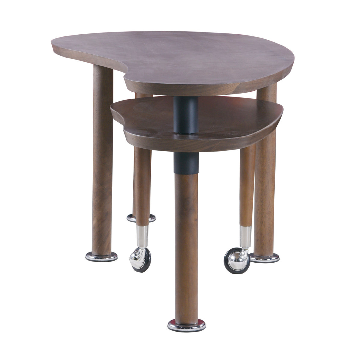 Walnut Oak Veneer Rotatable Swivel Coffee Table | OROA