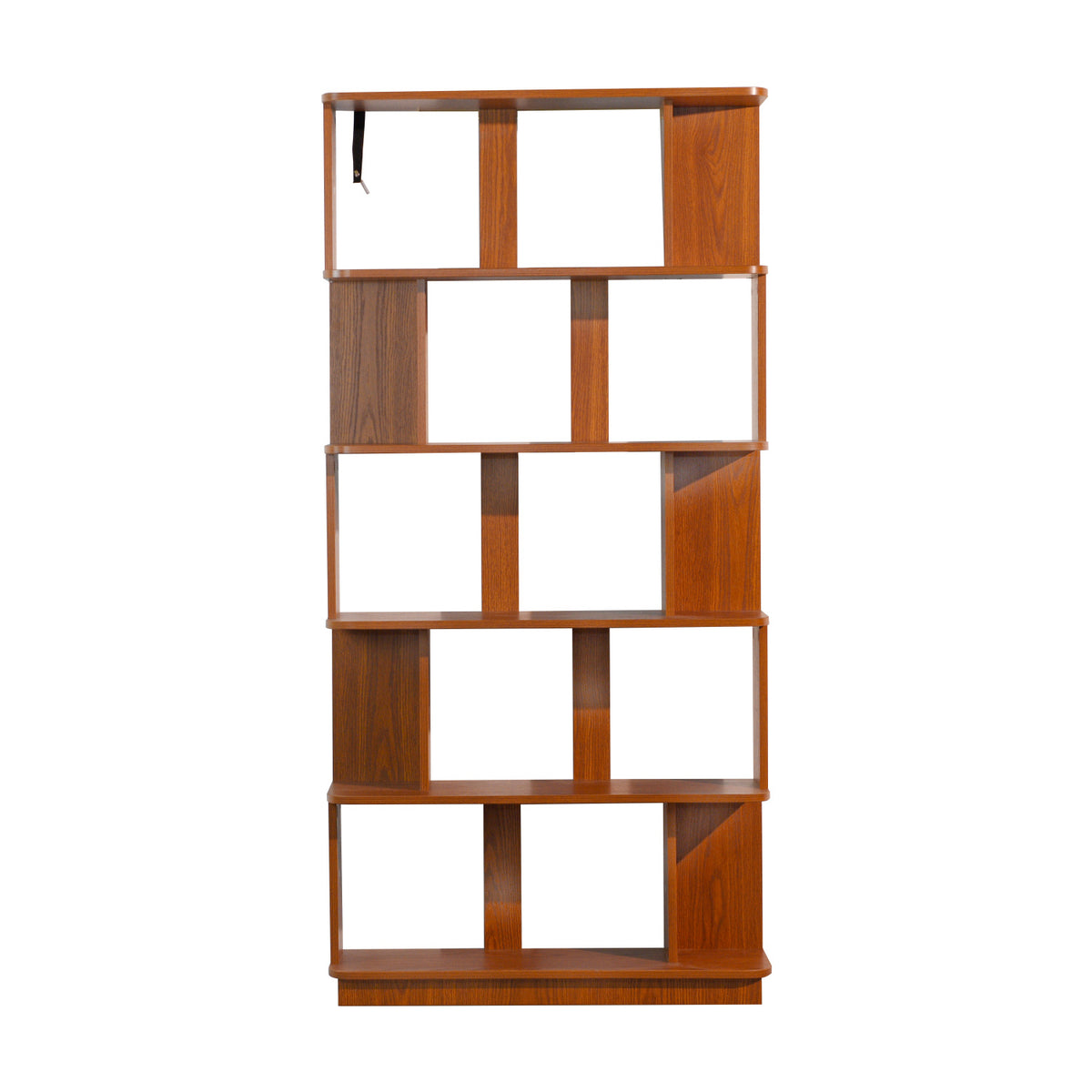 Modern European furniture - 5-Tier Brown Oak Bookcase - www.oroa.com