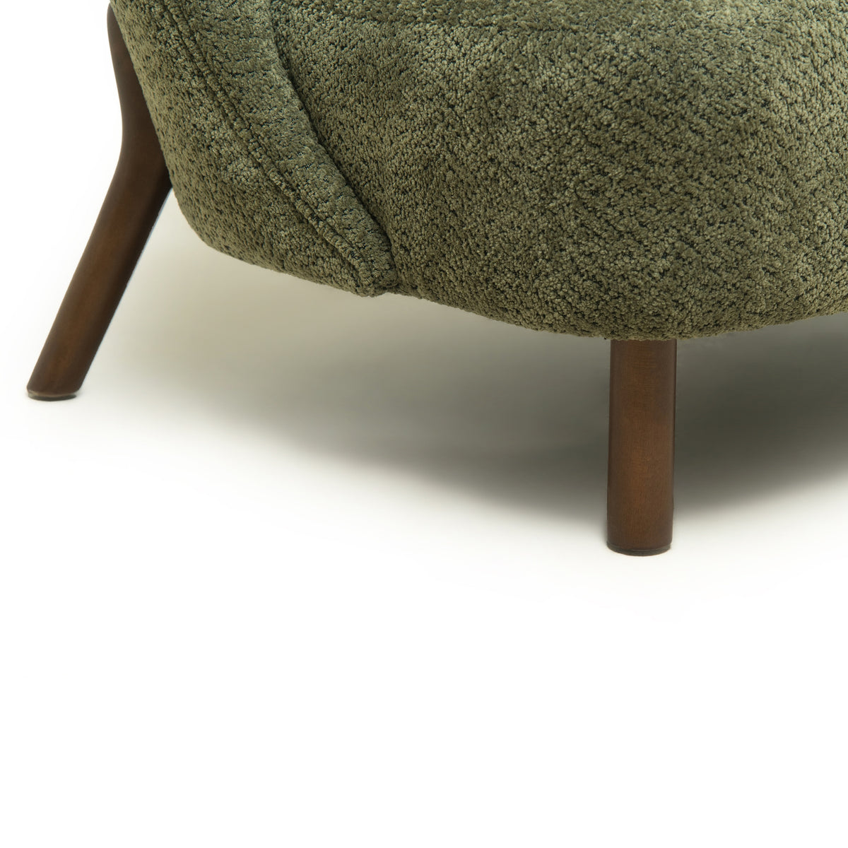 Olive Green Nordic Chair Laid-back Loveseat | OROA