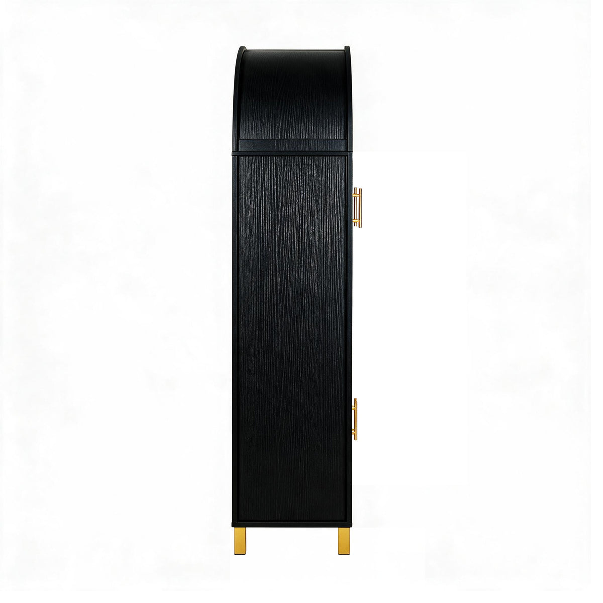 Modern European furniture - Black Arched Cabinet with Rattan Doors - www.oroa.com