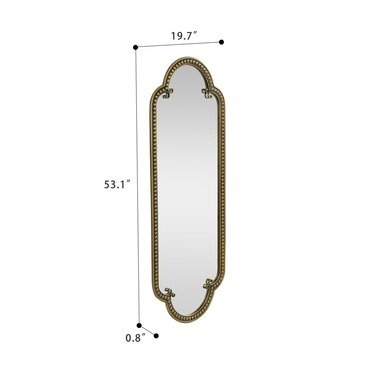 Scalloped Metal Frame Wall Mirror | OROA