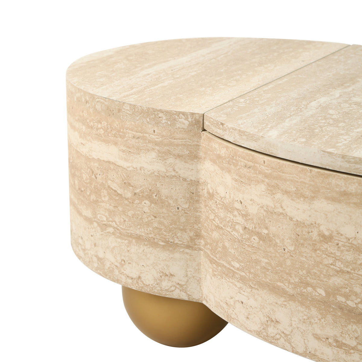 Modern European furniture - Faux Travertine Modern Irregular Coffee Table - www.oroa.com
