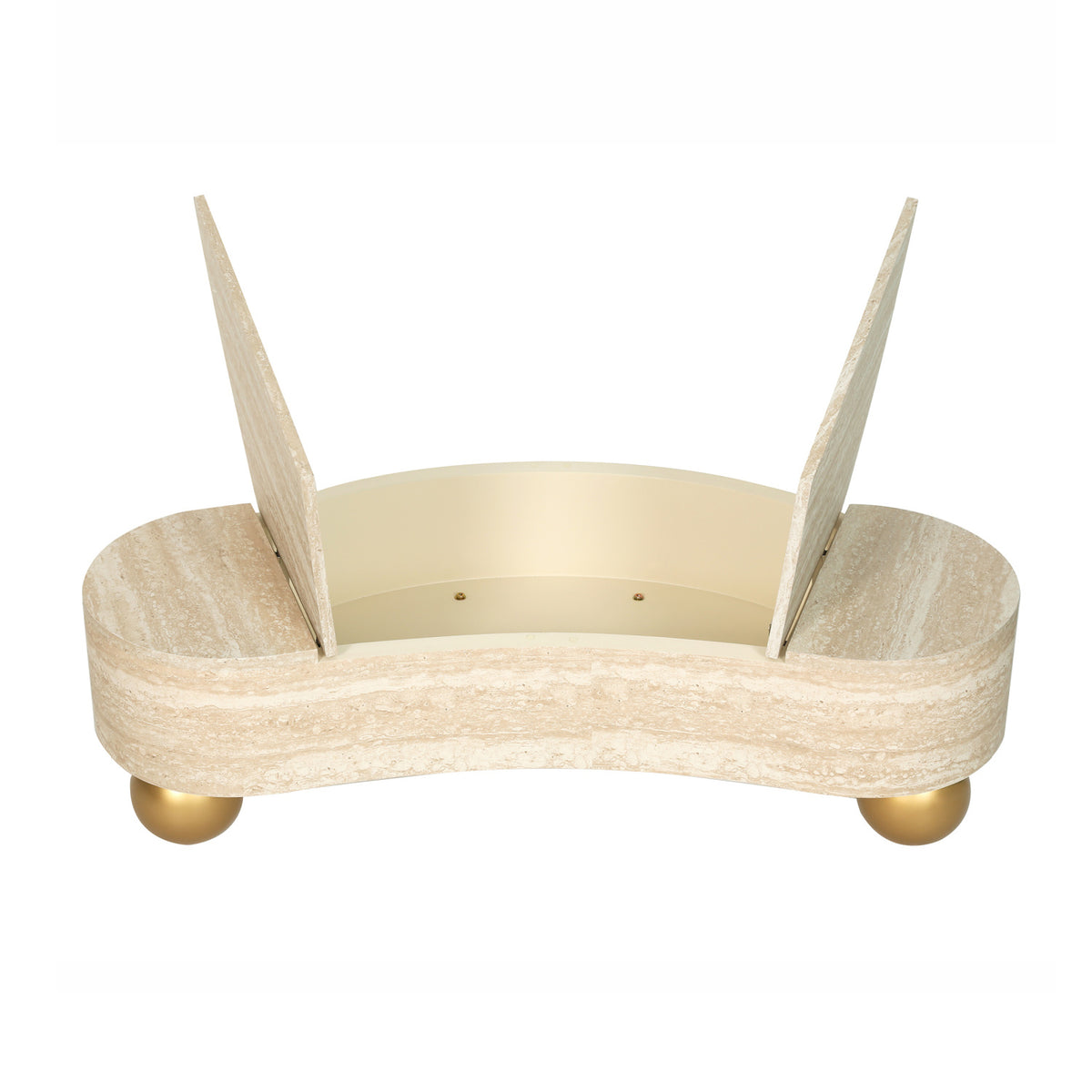 Modern European furniture - Faux Travertine Modern Irregular Coffee Table - www.oroa.com