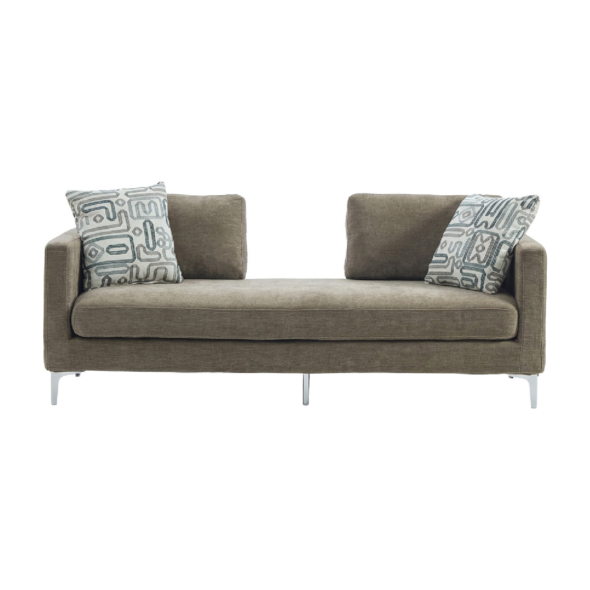 Upholstered Chenille Slipcovered Chaise Lounge by OROA
