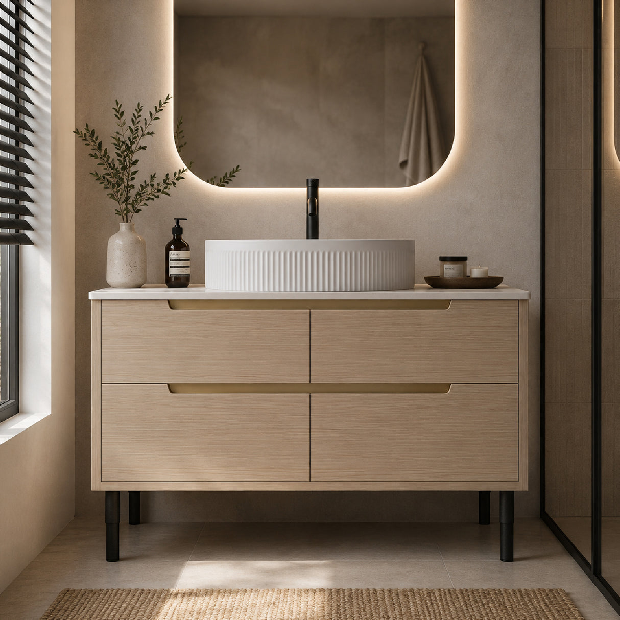 Modern European furniture - Bathroom Vanity with Sink - www.oroa.com
