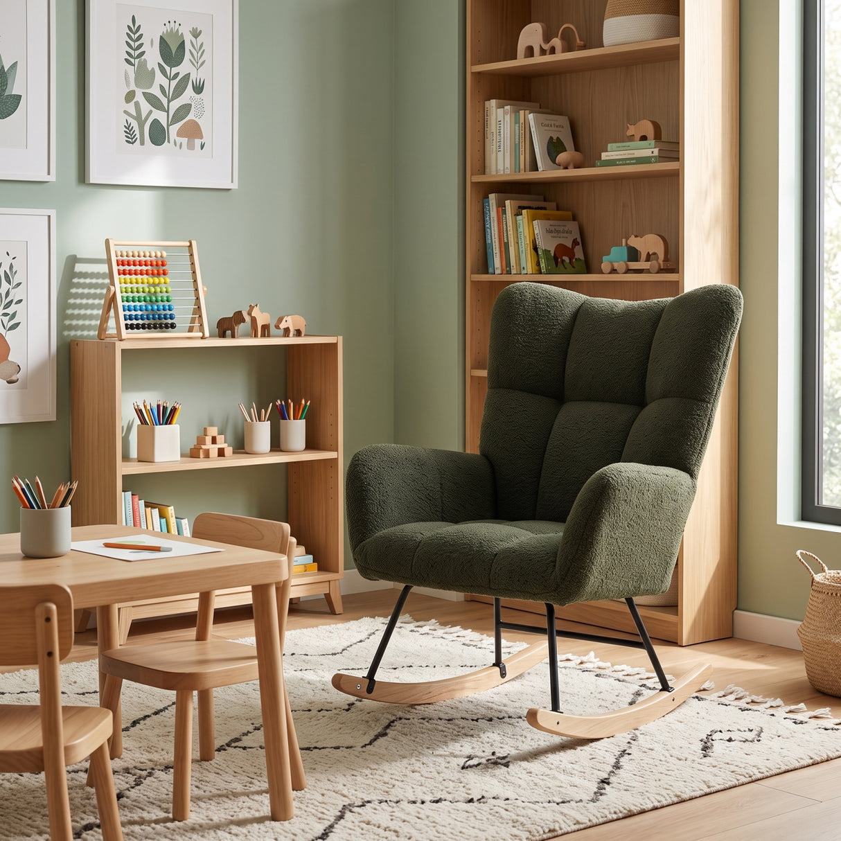 Tufted Wingback Rocking Chair | OROA Kids