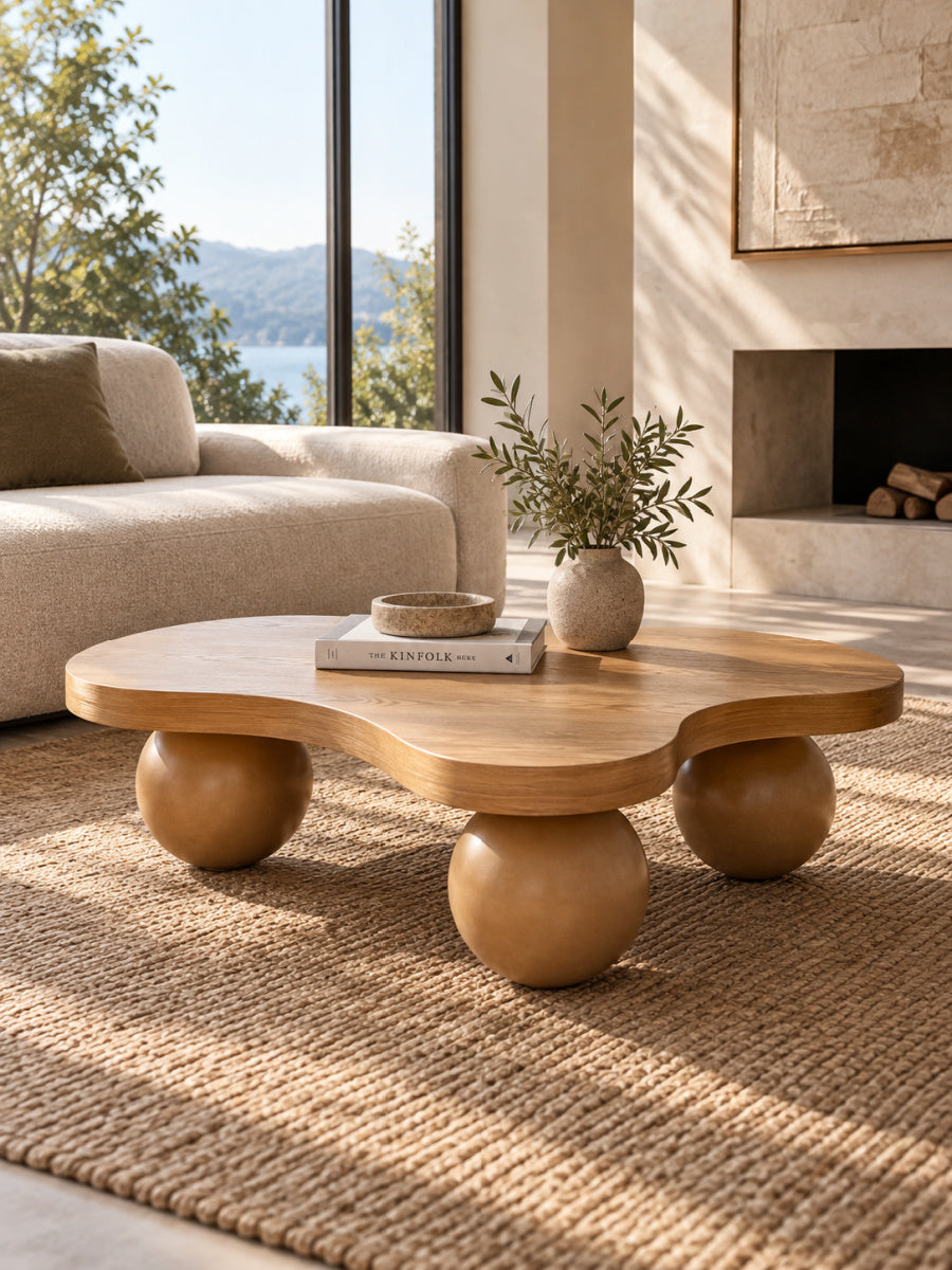 Brown Cloud-Shaped Coffee Table | Maison Naturelle