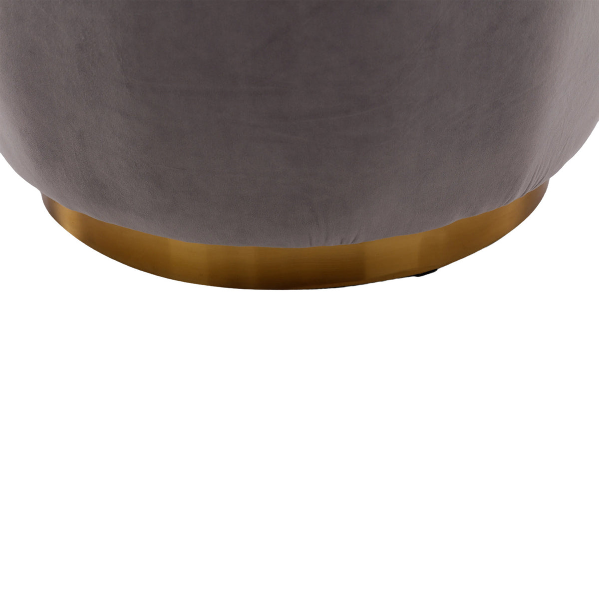 Gray Fluffy Velvet Swivel Barrel Chair | OROA