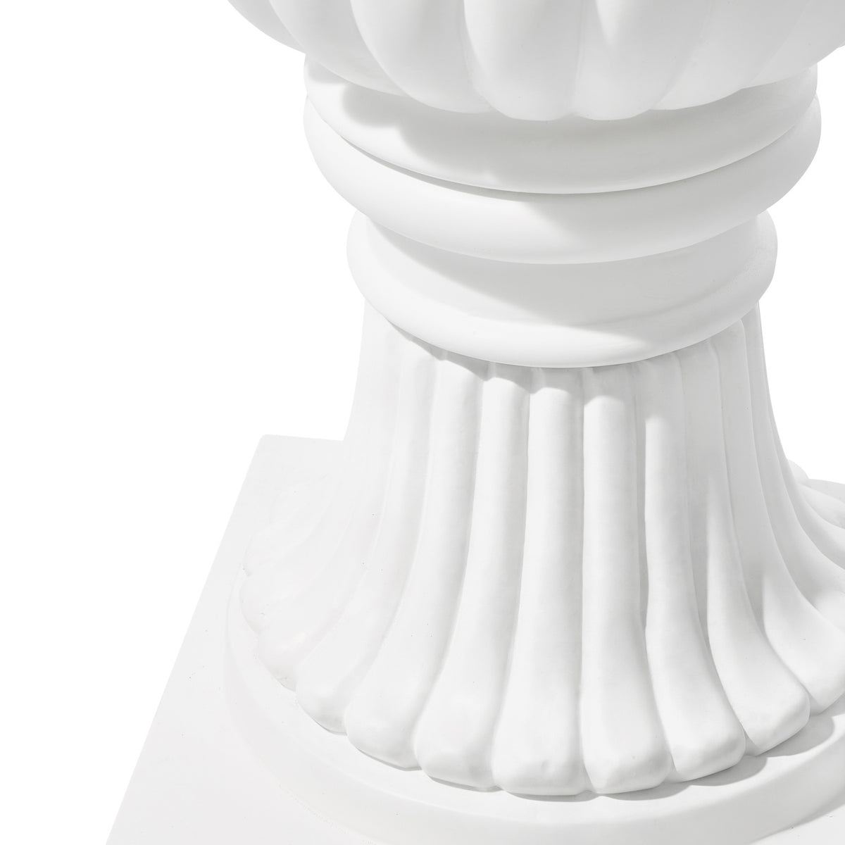 Modern European furniture - White Pedestal Urn Outdoor Planter - www.oroa.com