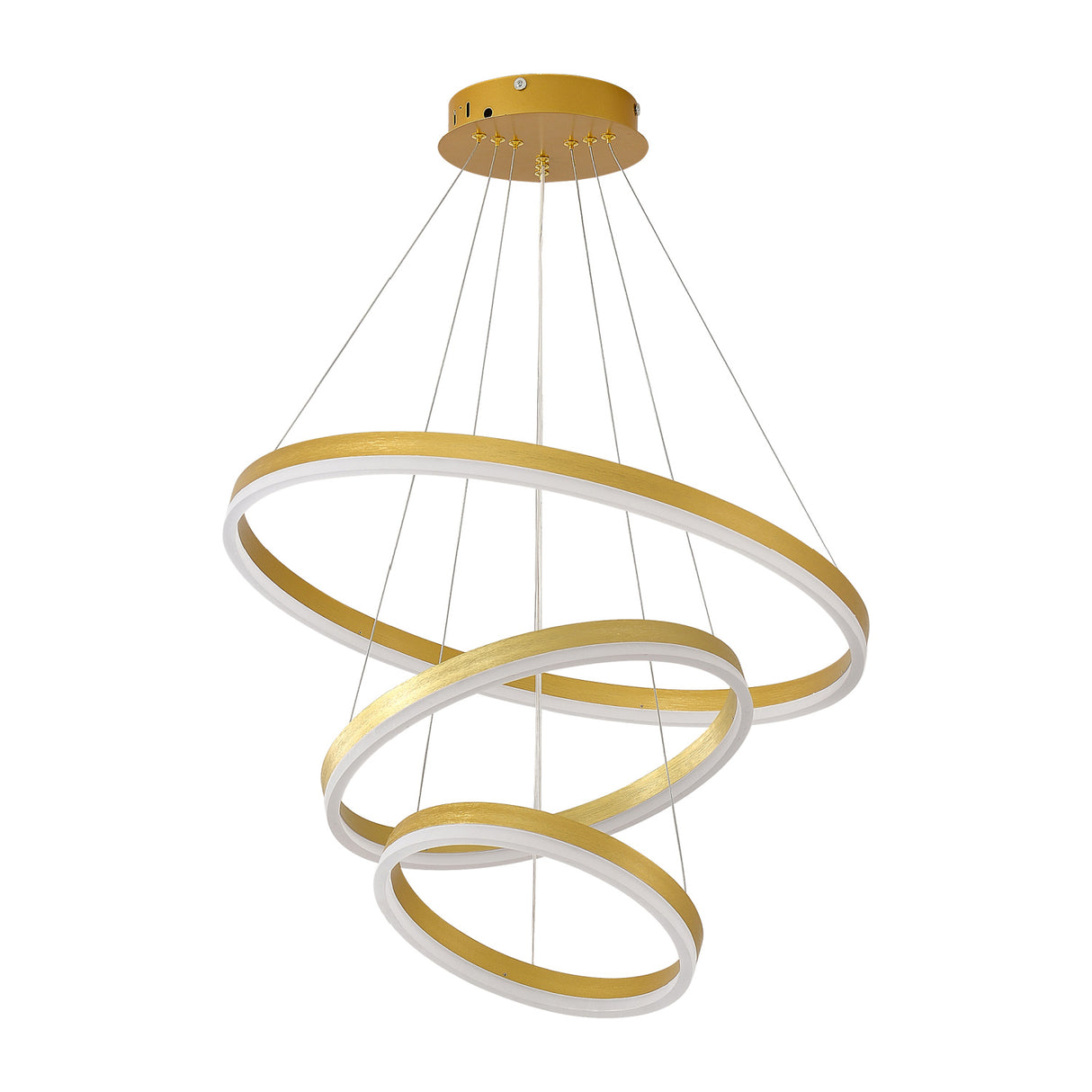 Modern 3 Rings Gold Pendant Light | OROA