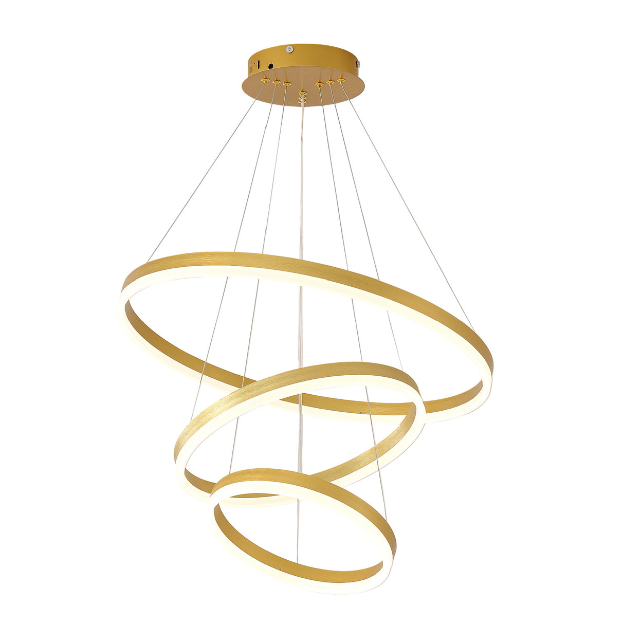 Modern 3 Rings Gold Pendant Light | OROA
