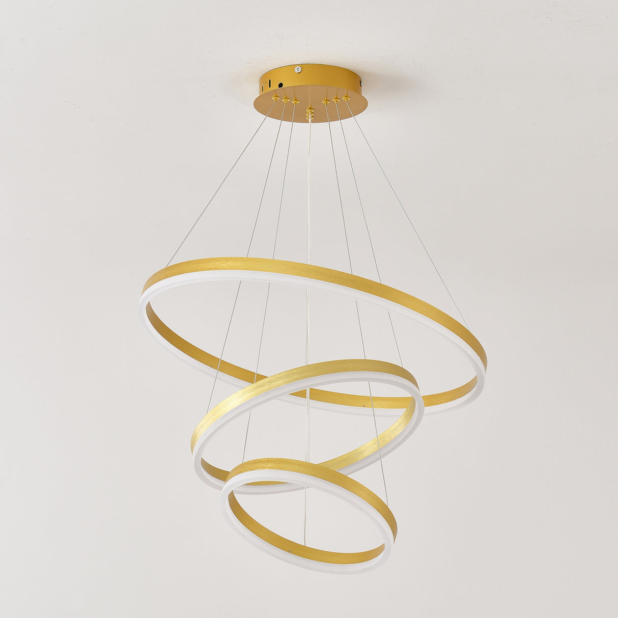 Modern 3 Rings Gold Pendant Light | OROA