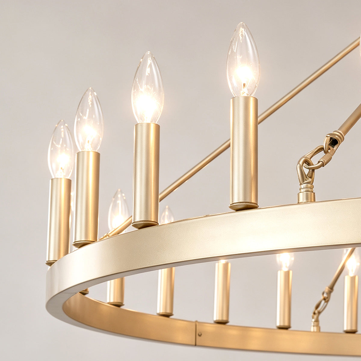 Modern European furniture - Gold Wagon Wheel Chandelier - www.oroa.com