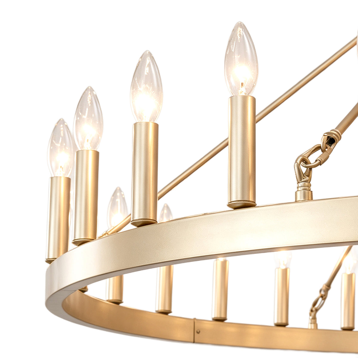 36-Light Gold Wheel Chandelier | OROA