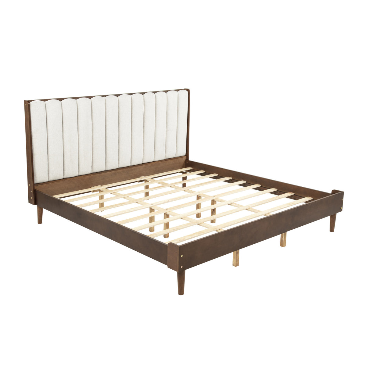 Upholstered Headboard Wooden King Bed | OROA| OROA
