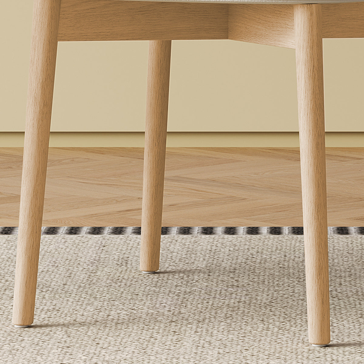 Natural Walnut Wooden Dining Chairs (2) | OROA