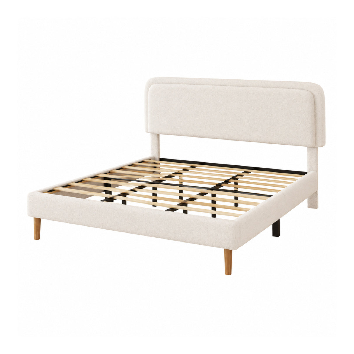 Plush Upholstered Platform King Bed | OROA