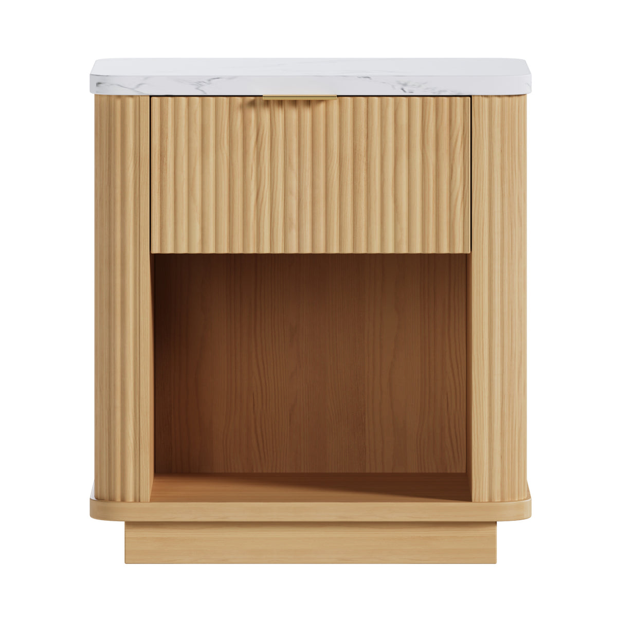 Natural Wood Finish Nightstand | OROA