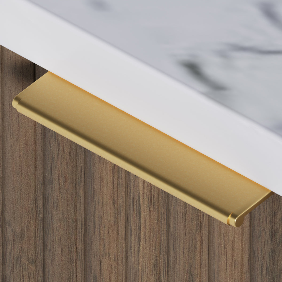 Walnut Fluted Nightstand with Storage Drawer | OROA