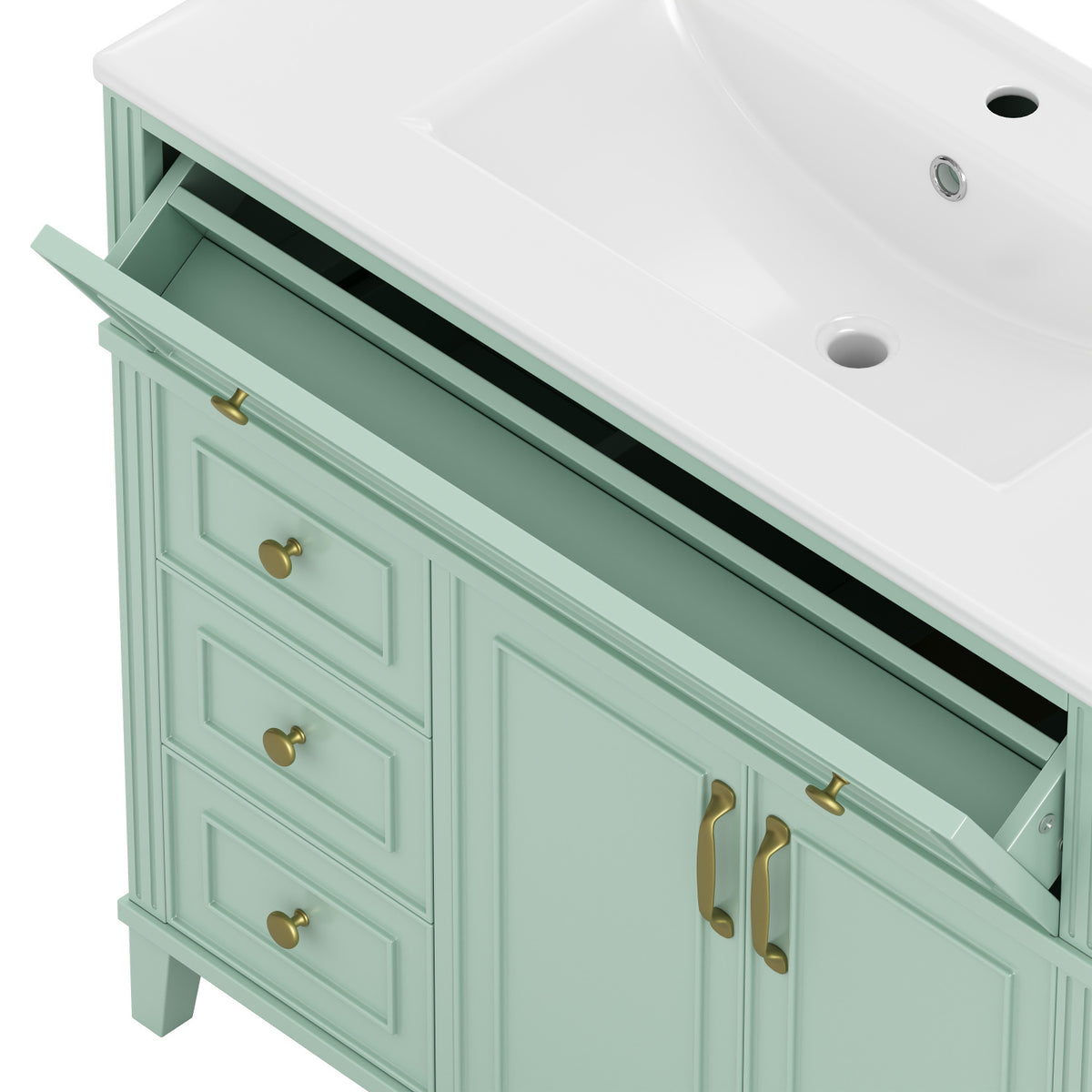 Wood Freestanding Bathroom Vanity Unit | OROA
