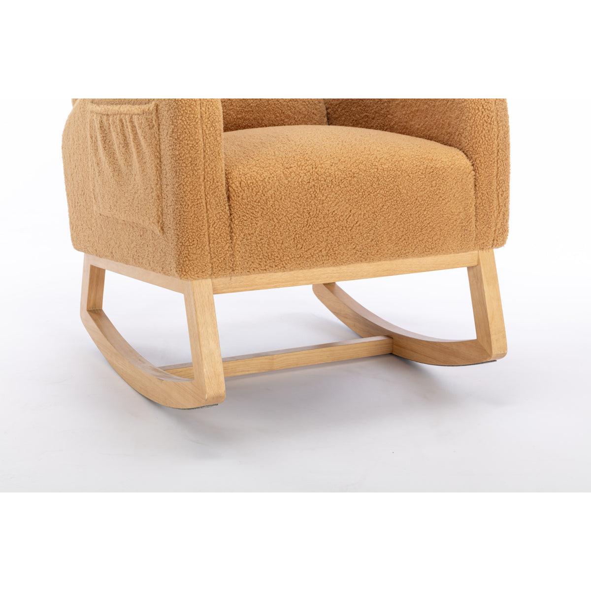 Upholstered Wooden Legs Rocking Chair | OROA