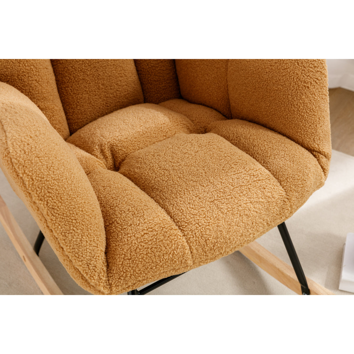 Teddy Fabric Rocking Nursery Chair | OROA Kids