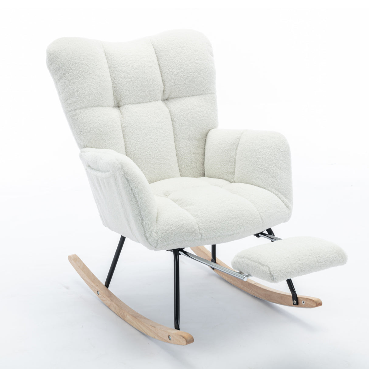 Tufted Rocking Chair with Adjustable Footstool | OROA Kids