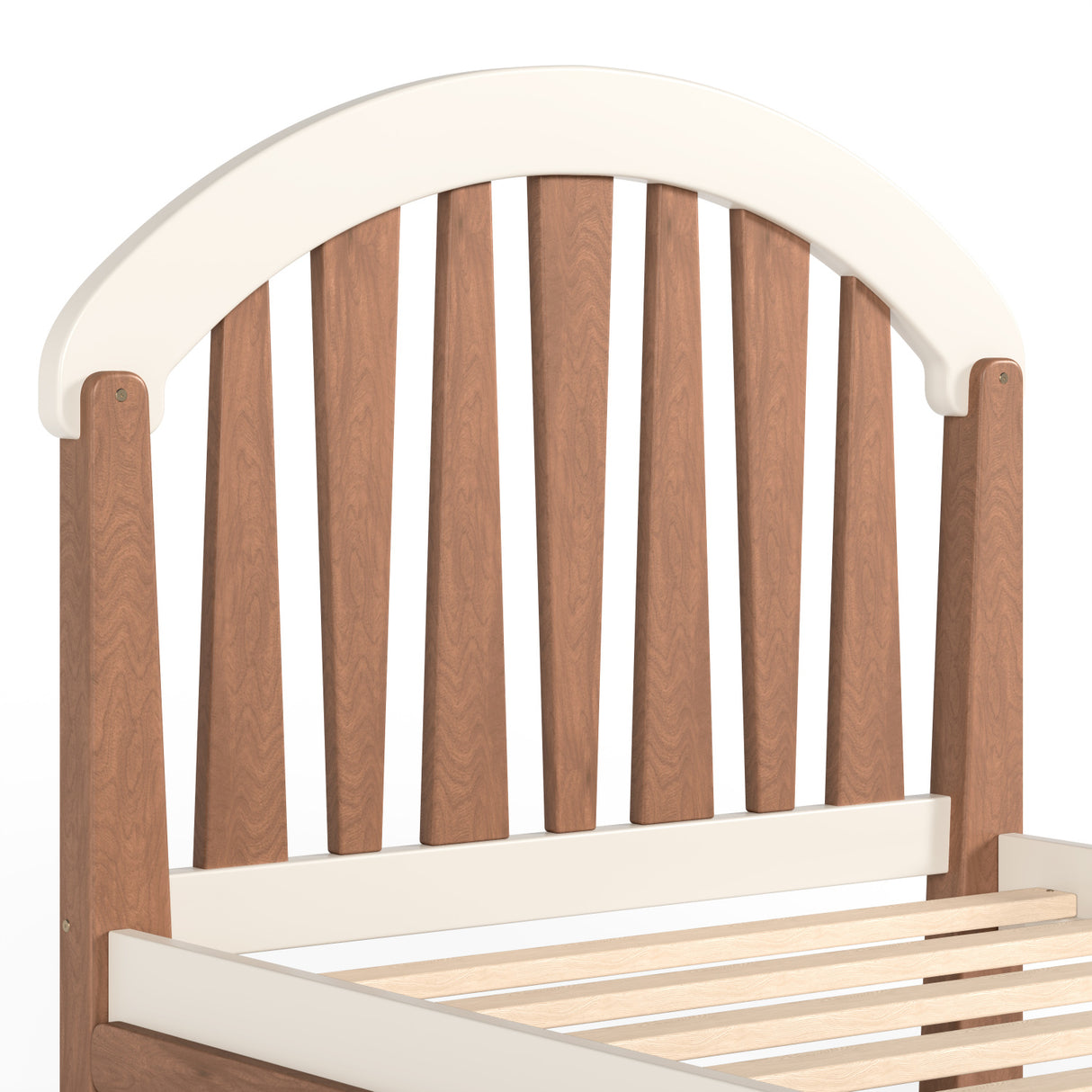 Beige Twin Platform Bed with Storage | OROA Kids