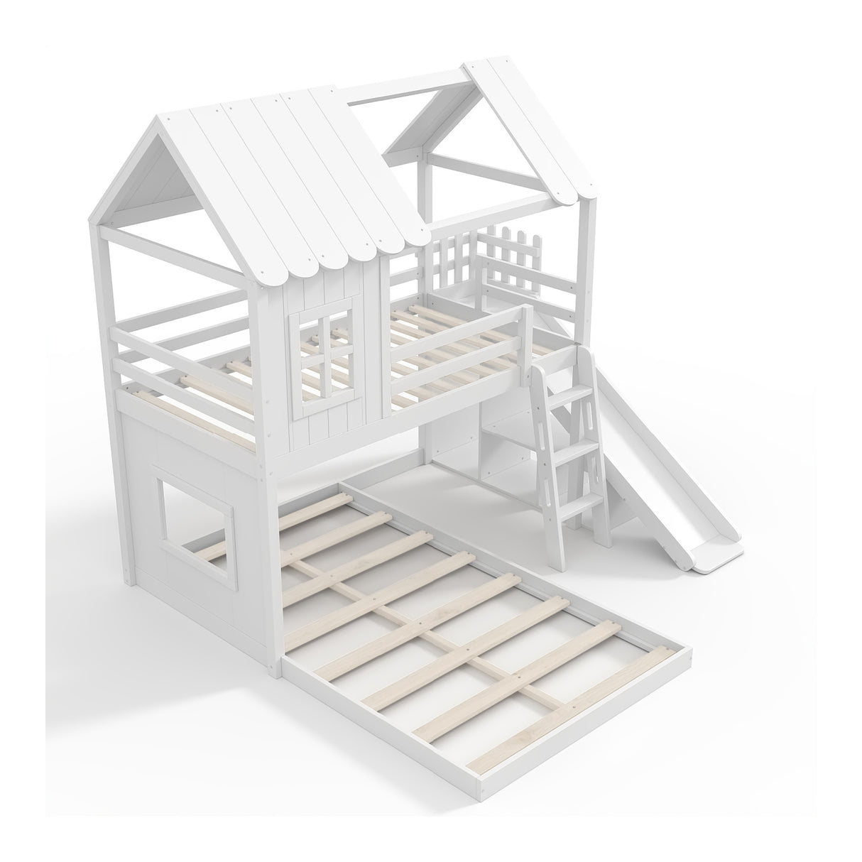 Twin Full House Bunk Bed | OROA Kids
