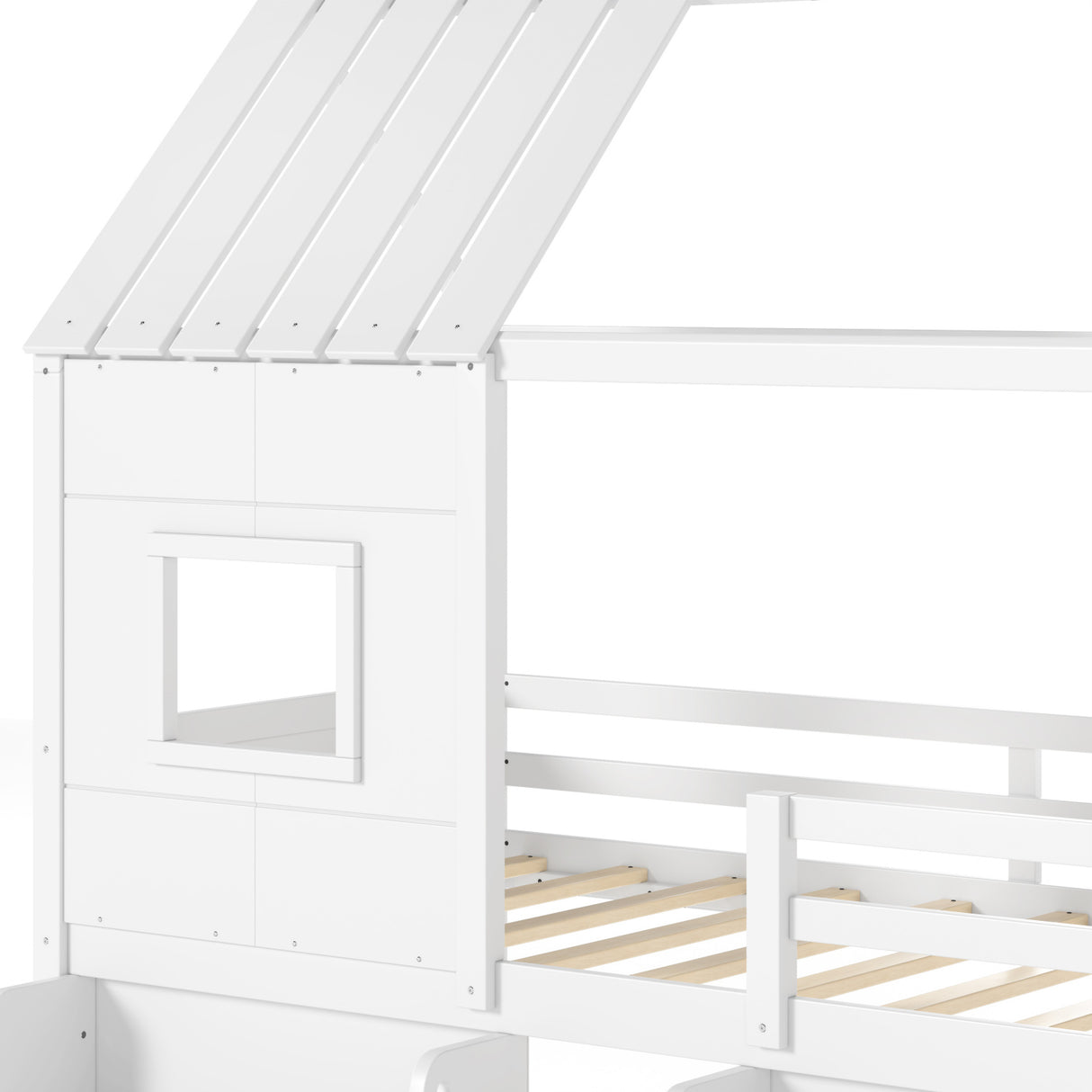 Twin Size Loft Bed with Playhouse | OROA Kids